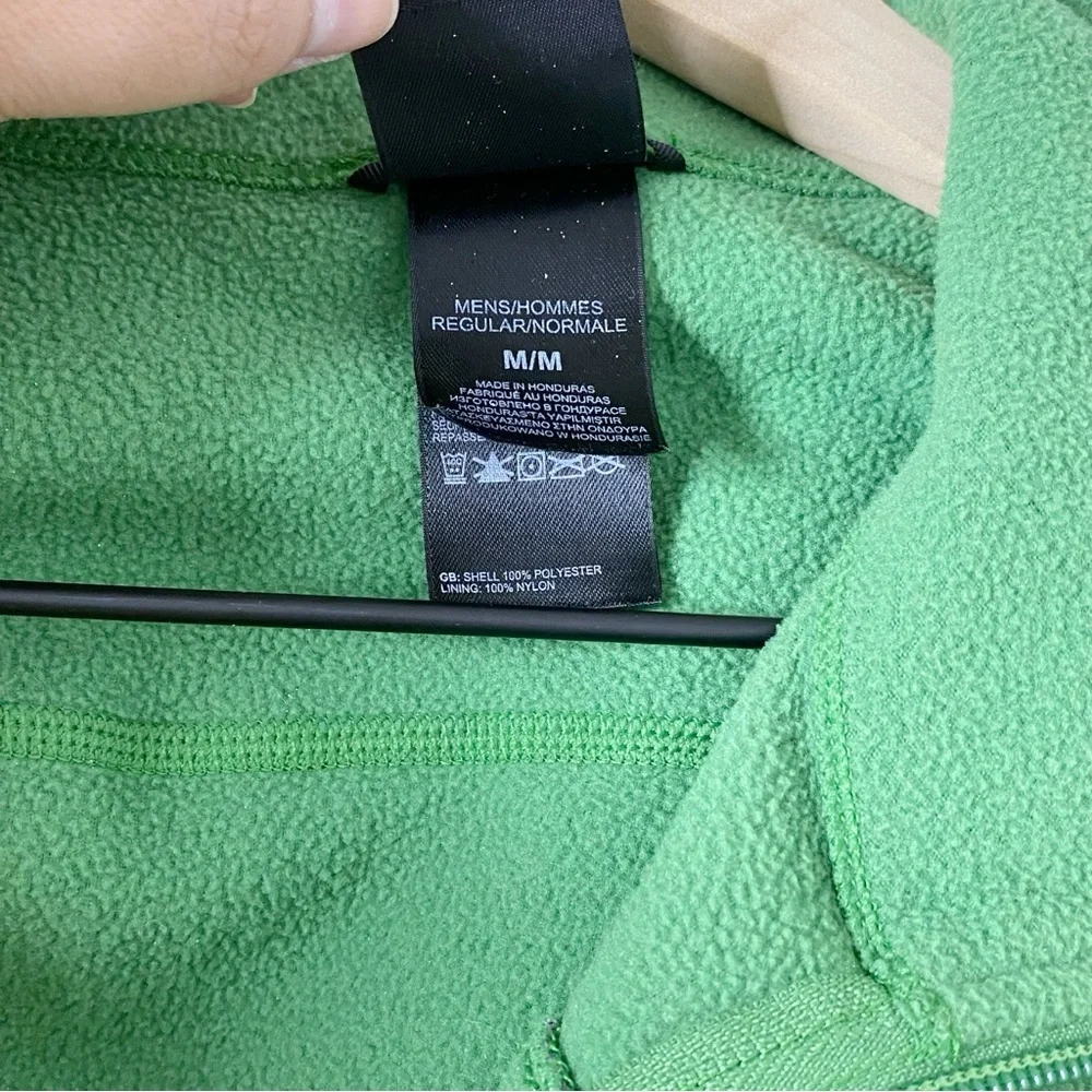 North Face Green Half Zip Pullover Fleece Sweater Medium